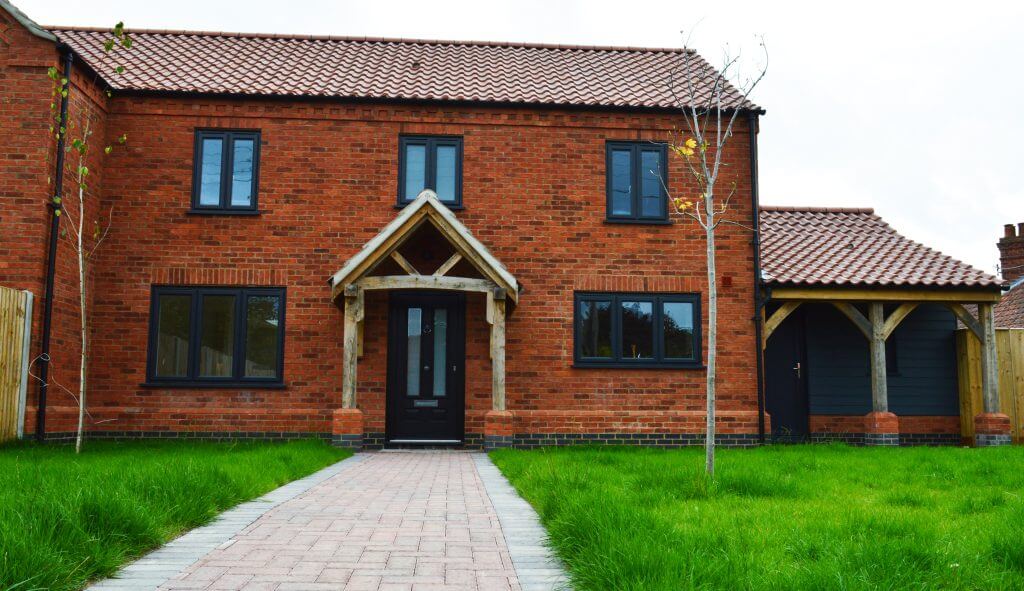 A view of a newly built house